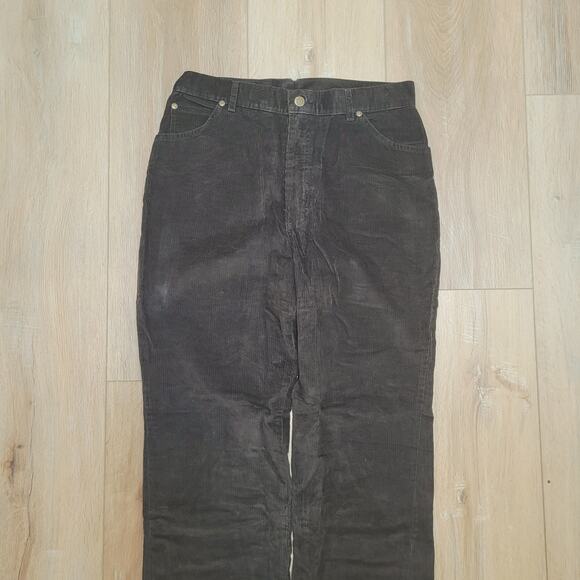 VTG 80s Lee High Rise Curvy Mom Corduroy Jeans 32" Waist Talon Zip USA - Picture 2 of 11